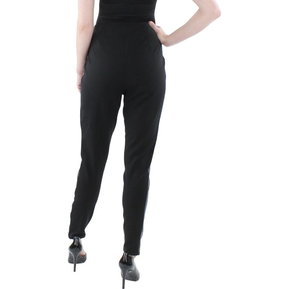 I.N.C. Women's Black Mixed-Media High-Rise Pants S NWT - Picture 2 of 2